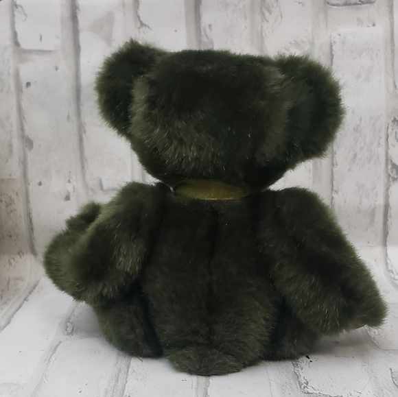 Vintage First and Main Avocado Plush Green Teddy Bear, 8" Seated - Picture 4 of 11